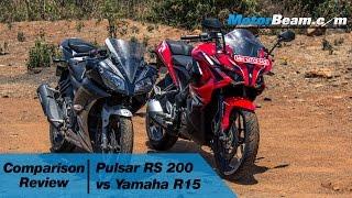 Pulsar RS 200 vs Yamaha R15 - Comparison Review  MotorBeam