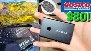 Samsung T7 TOUCH Portable SSD Review- Better than Sandisk??  1 TB #costco