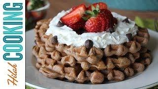 How to Make Chocolate Chip Waffles   Hilah Cooking