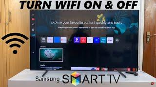How To Enable Disable WiFi On Samsung Smart TV