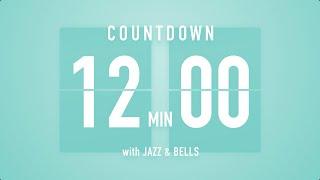 12 Minutes Countdown Timer Flip clock  +Jazz️ + Bells