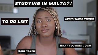 To Do list for non-EU students in Malta