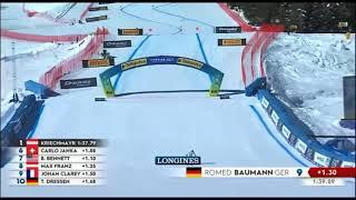 Romed Baumann Finish Crash 2021 Cortina Downhill