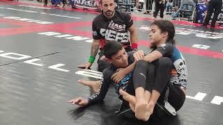 Jiu-Jitsu Girl beats Boy 7-0 for entry into finals in boys division.