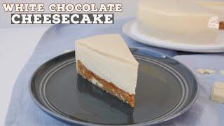 White Chocolate Cheesecake with Blondie Brownie Base Recipe  Just Cook