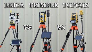 Total Station Comparison Leica iCR70 iCON vs Trimble RTS873 Fieldlink vs Topcon GT-1203 Magnet