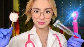 ASMR Ear Exam & Ear Cleaning  Hearing Test Doctor Roleplay Tuning Fork Medical Beep Test