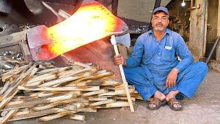 Incredible Process of Making Wooden Axe  Traditional Folded Axes  Axe Making