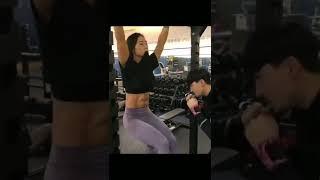 Boy Punching on Muscle Girls ABS  Strong Muscle girl  Female bodybuilder #shorts #girlabs #punch