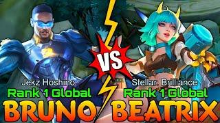 Top 1 Global Bruno  Jekz Hoshino  VS Top 1 Global Beatrix  Stellar. Brilliance  - Mobile Legends