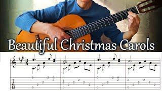 5 Beautiful Christmas Songs Carols - Fingerstyle Guitar  TAB