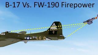 Why the B-17 firepower was no match to the German FW-190s firepower - deep dive comparison review