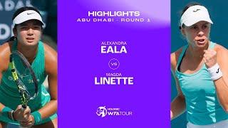 Alexandra Eala vs. Magda Linette  2024 Abu Dhabi Round 1  WTA Match Highlights