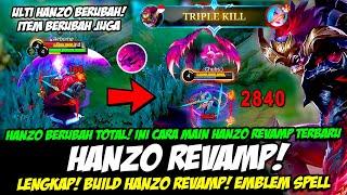 INI DIAPENJELASAN SKILL & GAMEPLAY HANZO REVAMPCARA MAIN HANZO TERBARUBUILD HANZO TERSAKIT 2024