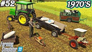 1970S. Sowing onions and carrots with a MANUAL SEEDER. Farming simulator 22. FS 22. Timelapse. Ep52