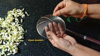 Beautiful WEDDING GARLAND making at homeSAMBAC FLOWERS GARLANDJasmine flower garland