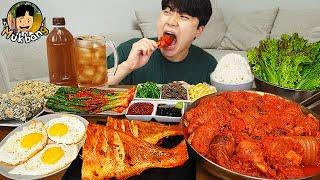 ASMR MUKBANG  kimchi jjigae Soy Braised GIANT Beef Rib korean home meal eating 