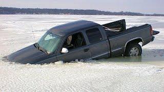 Cars Falling Through Ice Compilation