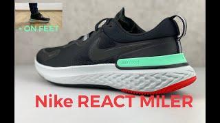 Nike REACT MILER ‘black black grey’  UNBOXING & ON FEET  running shoes  2021