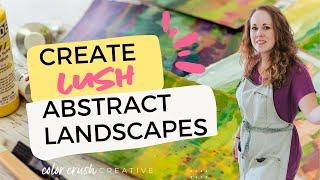 Create a Collage and Mixed Media Abstract Landscape Demo