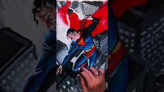 ASMR Drawing Superman with Oil Pastels #asmr #asmrdrawing #asmrnotalking #oilpastel #superman