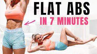 FLAT ABS in 7 minutes - FLAT TUMMY at home workout
