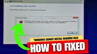 How To Fix Windows Cannot Install Required Files Windows 1011 Error Code Problem