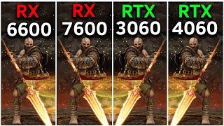 RX 6600 vs RTX 3060 vs RX 7600 vs RTX 4060  Test in 17 Games at 1080p  RYZEN 7 5700X3D  2024