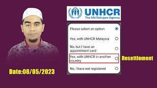 Resettlement in a third country under UNHCR Malaysia