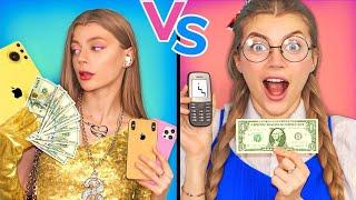 RICH vs BROKE Student Funny Situations & DIY Ideas by Mr Degree