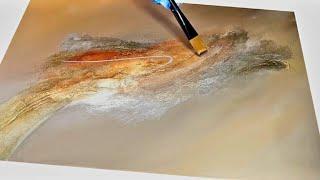 How To BLEND Acrylic Paint With METALLICS & Texture  Diy Textured Wall Art  Abstract Art 379