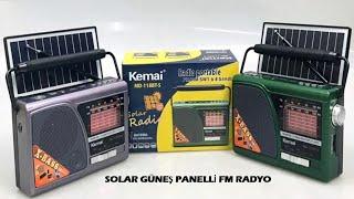 Kemai MD 118BT-S Güneş Enerjili Şarjlı Radyo Hoparlör #radyo