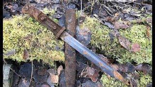 Digging of WW2. This was not expected by anyone. German bayonet yesterday from the Reich. Film 89.