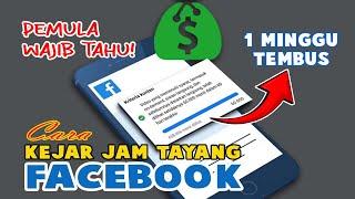 Terbaru Cara Kejar Jam Tayang Facebook  1 Minggu Tembus 60.000 Menit Jam Tayang  BKD tutorials FB