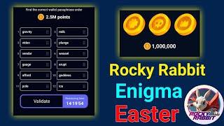 10 September Rocky Rabbit daily combo  Enigma Code Rocky Rabbit  Easter card unlock Rocky Rabbit