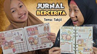 Jurnal Bercerita - Takjil Buka Puasa  Dekorasi Journal Sticker Lucu Warna Coklat  Aqillas Diary