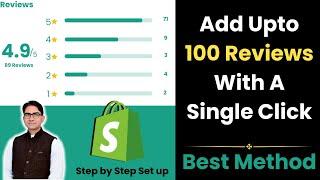 Add 100 Reviews in One Click  Step by Step Reviews App Setup Shopify - Best Method