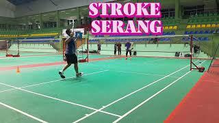 latihan serangan badminton single