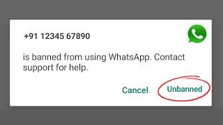 WhatsApp Banned Problem Solve  WhatsApp Number Banned Problem Solve  banned whatsapp solution
