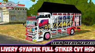 Livery Syantik Full Stiker cvt HSD Edit Andryy  Bus Simulator Indonesia