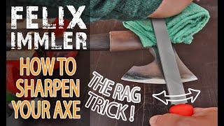 Rag Trick Great technique to sharpenreprofile a convex edge Every ax user should know this Trick