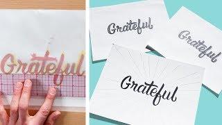 Tracing & Transferring Words to Paper  Hand Lettering for Beginners