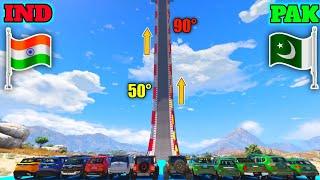 India Vs Pakistan  Gta 5 Indian Cars Vs Pakistan Cars 90° Ramp Climbing Challenge  Gta 5 Gameplay