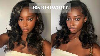 HOW TO 90s blow out using a curling iron