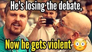 Sheikh losing debate gets violent FULL VIDEO  Thug Islam  Bob  Speakers Corner Debate