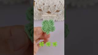 crochet 4 leaf clover #crochet #diy #shortsvideo #shortvideo #shorts #short