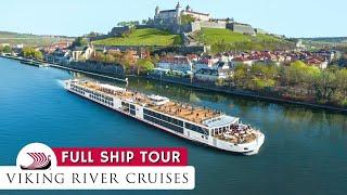 Viking River Cruises  Viking Longship Full Walkthrough Tour & Review 4K  All Public Spaces