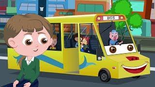 Колеса на автобусе  автобус песня для детей  Детские рифмы  The Wheels On The Bus  Kids Rhymes