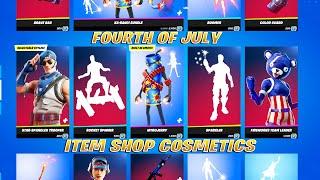 4th of July Skins Emotes & Cosmetics Item Shop Preview Fortnite