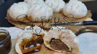 How to make White Steamed Siopao with Bola-bola filling and Asado Sauce Recipe